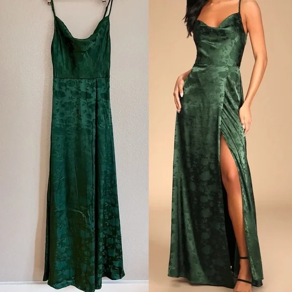 Lulus | Dresses | Nwot Simply Dreamy Emerald Green Satin Floral Jacquard Maxi Dress | Poshmark Lulus | Dresses | Nwot Simply Dreamy Emerald Green Satin Floral Jacquard Maxi Dress | Poshmark